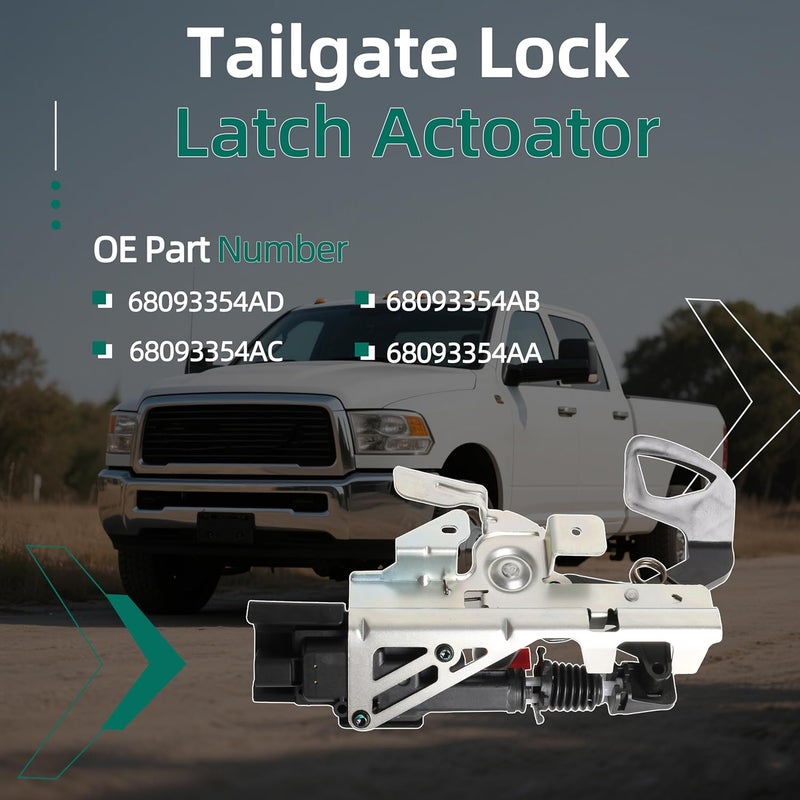 Riyhch Tailgate Lock Latch Actoator Door Control Fit for Ram 1500 2013-2020, for 1500 Classic 2019-2022, for 2500 2013-2018, for 3500 2013-2018 Replace 68093354AD - Image 3